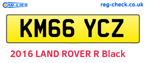 KM66YCZ are the vehicle registration plates.