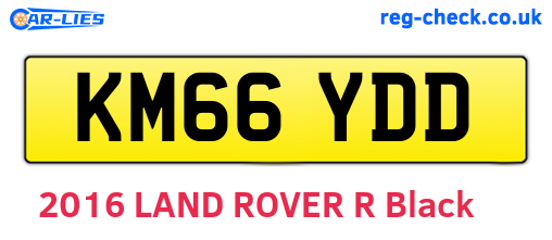 KM66YDD are the vehicle registration plates.