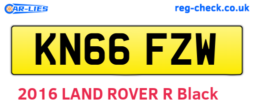 KN66FZW are the vehicle registration plates.