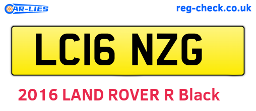LC16NZG are the vehicle registration plates.