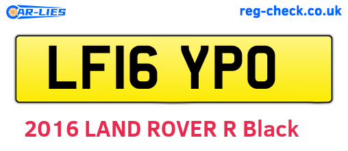 LF16YPO are the vehicle registration plates.