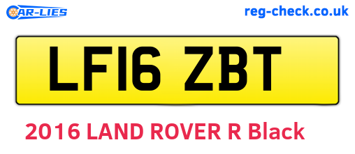 LF16ZBT are the vehicle registration plates.