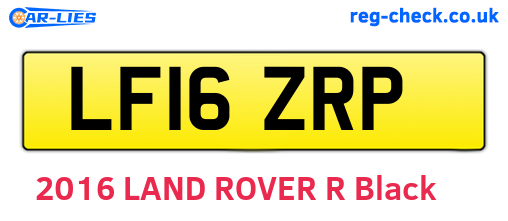 LF16ZRP are the vehicle registration plates.