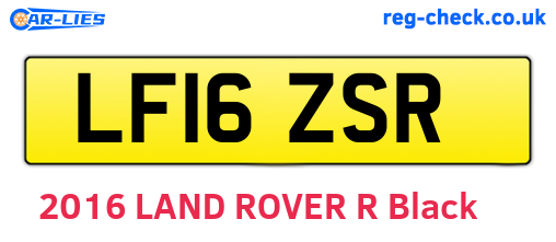 LF16ZSR are the vehicle registration plates.