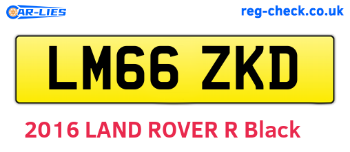 LM66ZKD are the vehicle registration plates.