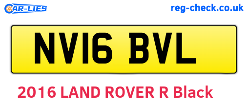 NV16BVL are the vehicle registration plates.