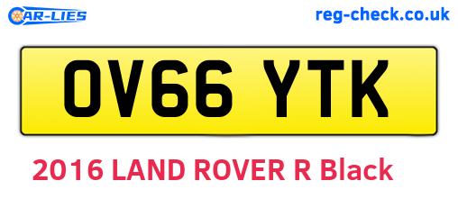OV66YTK are the vehicle registration plates.