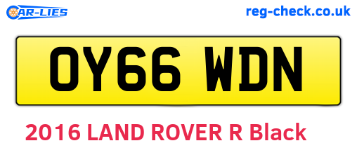 OY66WDN are the vehicle registration plates.
