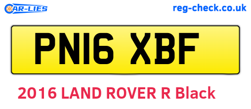 PN16XBF are the vehicle registration plates.