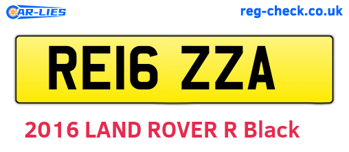 RE16ZZA are the vehicle registration plates.