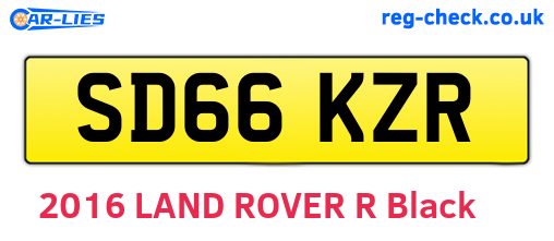 SD66KZR are the vehicle registration plates.