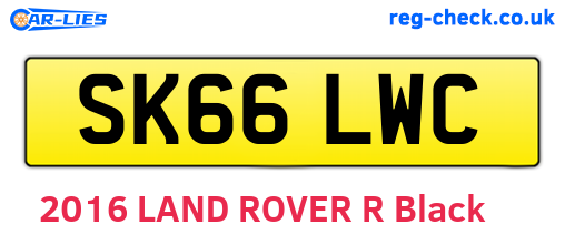 SK66LWC are the vehicle registration plates.