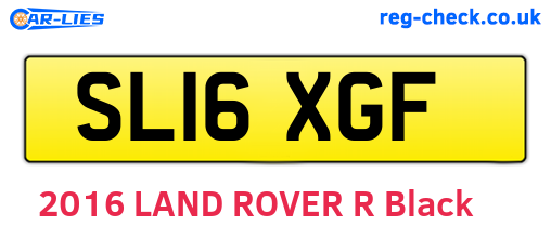 SL16XGF are the vehicle registration plates.