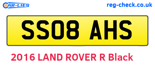 SS08AHS are the vehicle registration plates.