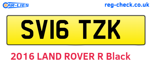 SV16TZK are the vehicle registration plates.