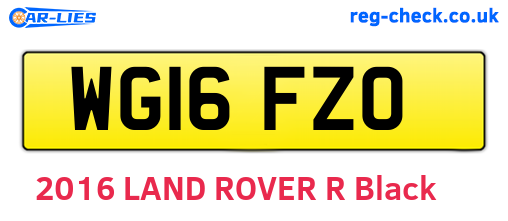 WG16FZO are the vehicle registration plates.