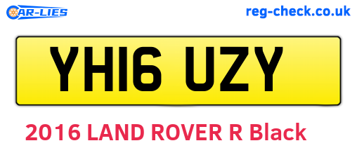 YH16UZY are the vehicle registration plates.