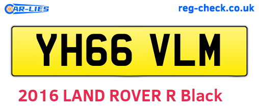 YH66VLM are the vehicle registration plates.