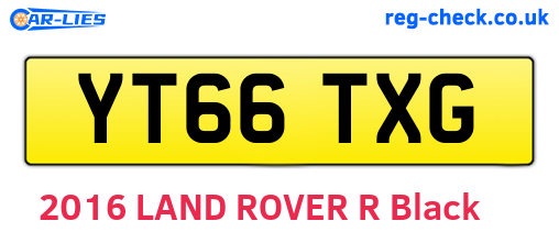 YT66TXG are the vehicle registration plates.