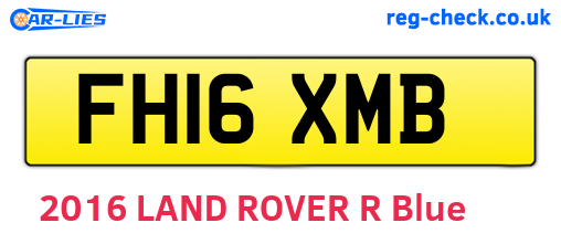 FH16XMB are the vehicle registration plates.