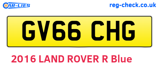 GV66CHG are the vehicle registration plates.
