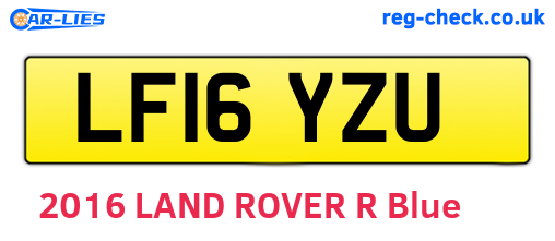 LF16YZU are the vehicle registration plates.