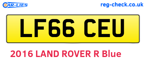 LF66CEU are the vehicle registration plates.