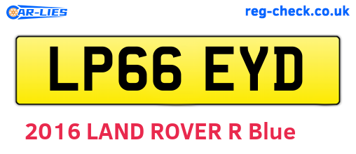 LP66EYD are the vehicle registration plates.