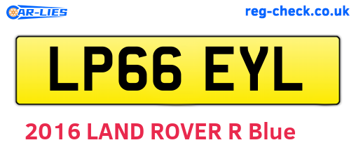 LP66EYL are the vehicle registration plates.