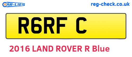 R6RFC are the vehicle registration plates.