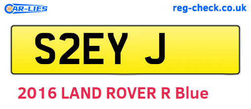 S2EYJ are the vehicle registration plates.