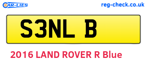 S3NLB are the vehicle registration plates.