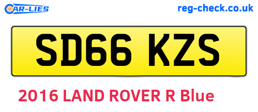 SD66KZS are the vehicle registration plates.