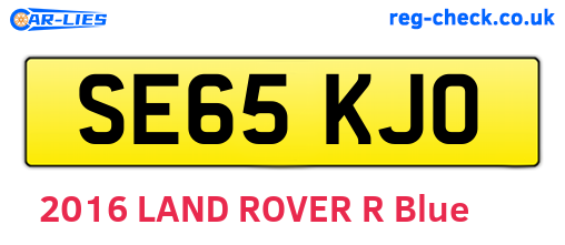 SE65KJO are the vehicle registration plates.