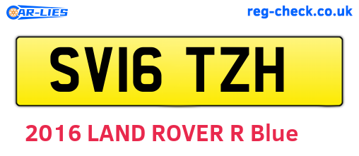 SV16TZH are the vehicle registration plates.