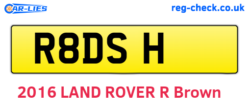 R8DSH are the vehicle registration plates.