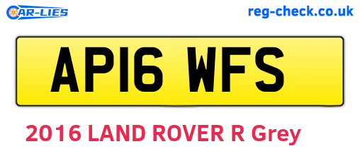 AP16WFS are the vehicle registration plates.