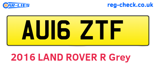 AU16ZTF are the vehicle registration plates.