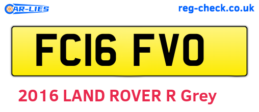 FC16FVO are the vehicle registration plates.