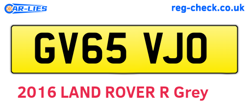 GV65VJO are the vehicle registration plates.