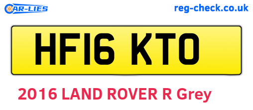 HF16KTO are the vehicle registration plates.