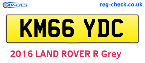 KM66YDC are the vehicle registration plates.