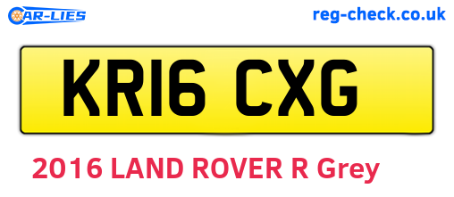 KR16CXG are the vehicle registration plates.