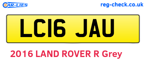 LC16JAU are the vehicle registration plates.