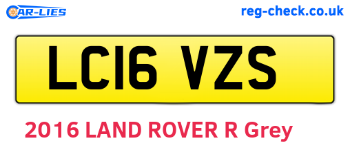LC16VZS are the vehicle registration plates.
