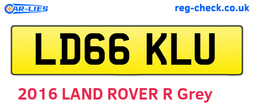 LD66KLU are the vehicle registration plates.