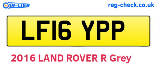 LF16YPP are the vehicle registration plates.