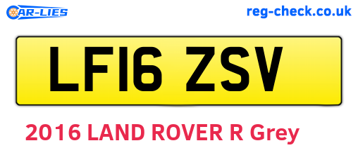 LF16ZSV are the vehicle registration plates.
