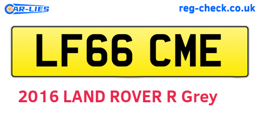LF66CME are the vehicle registration plates.