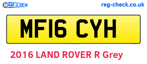 MF16CYH are the vehicle registration plates.